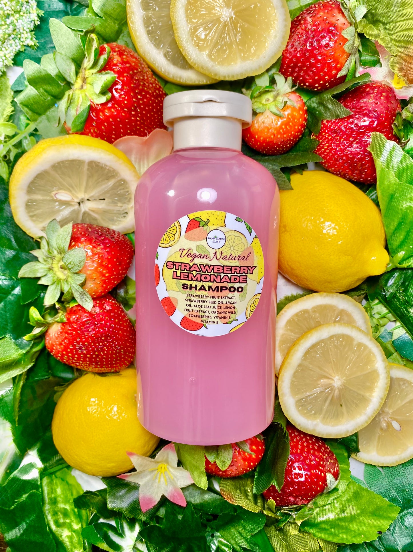 Strawberry Lemonade Natural Shampoo + Conditioner Set for Healthy Hair 14 ounces each