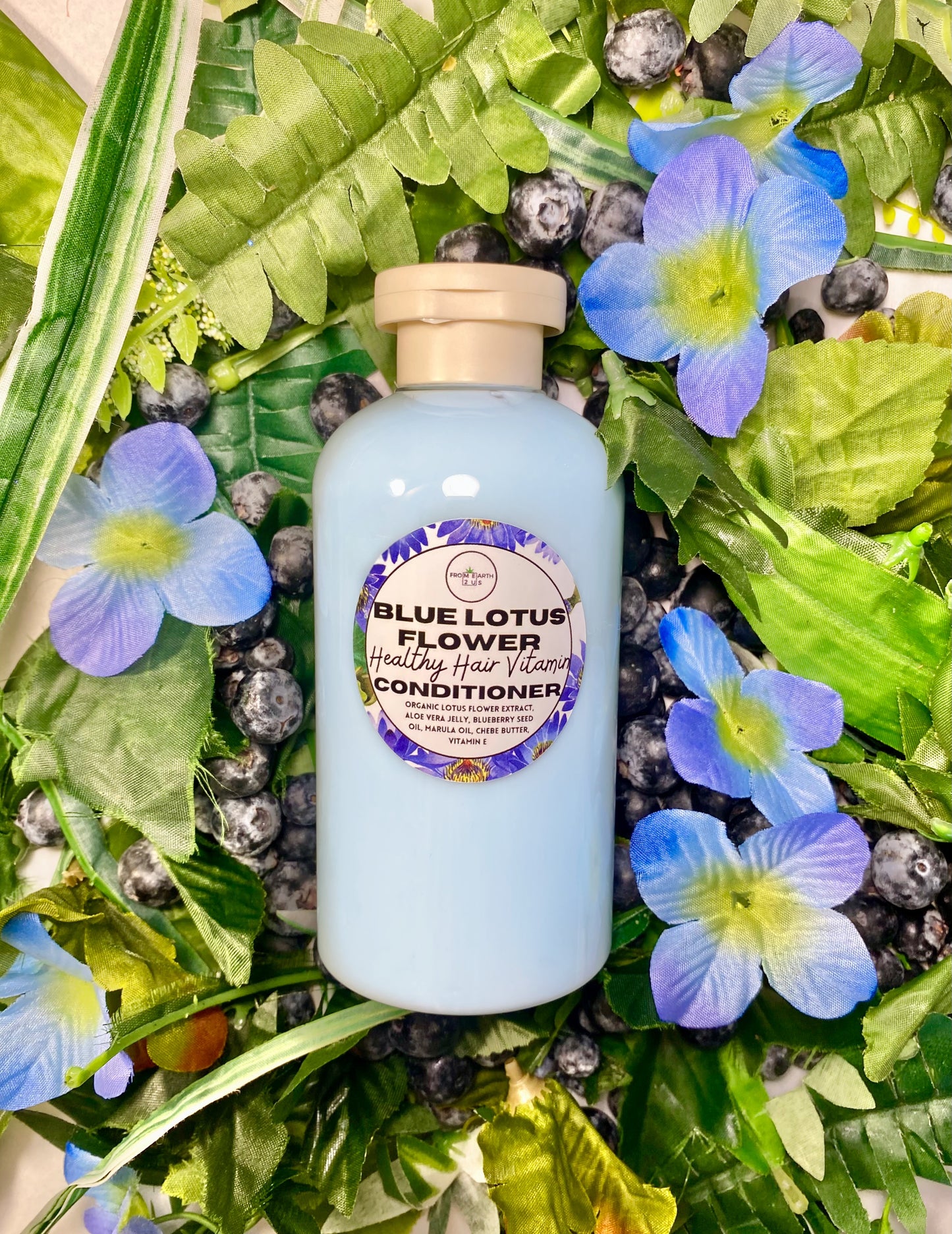 Blue Lotus Flower Natural Vegan Conditioner for Healthy Hair 14 ounces