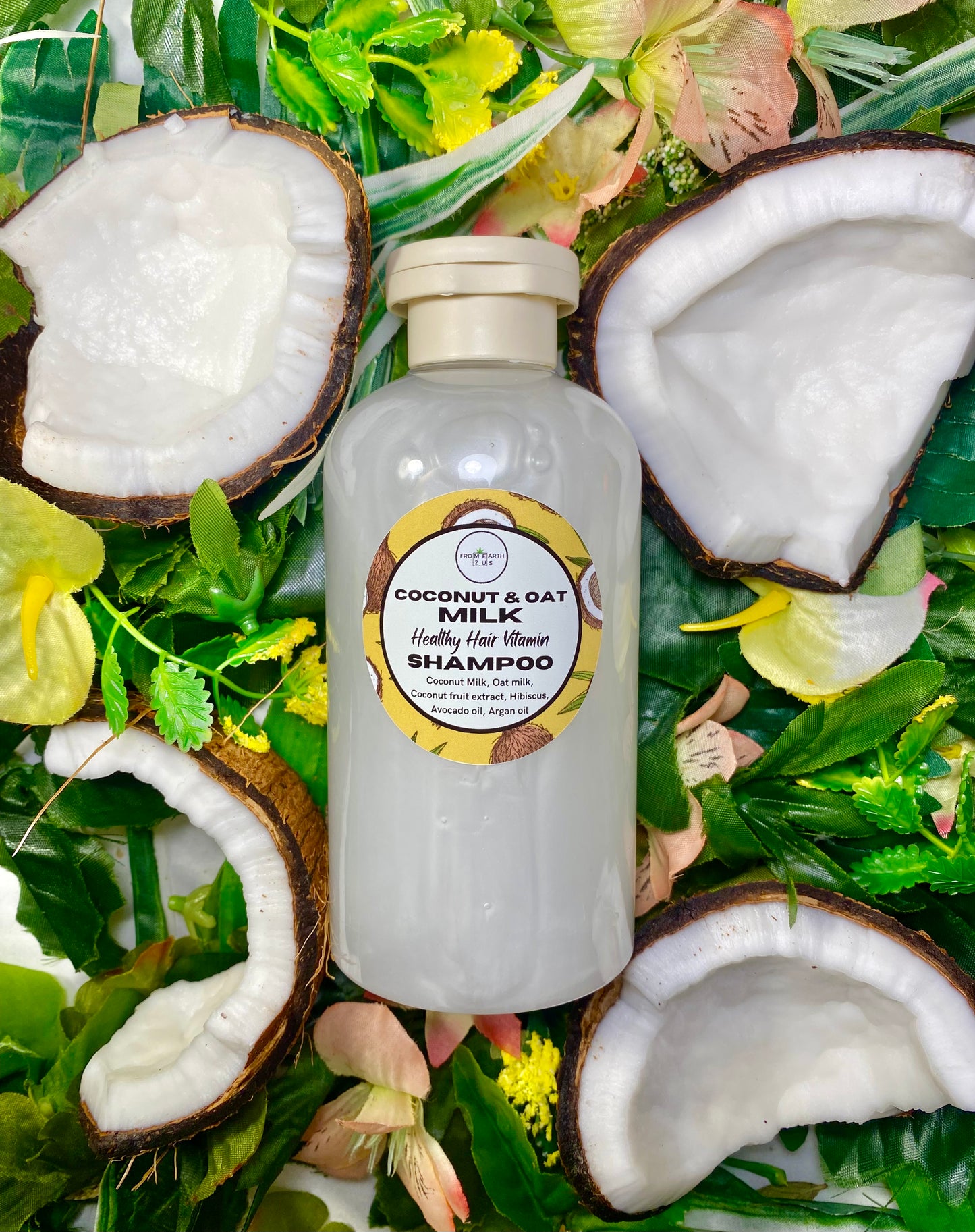 Coconut Oat Milk Natural Shampoo for Healthy Hair 14 ounces