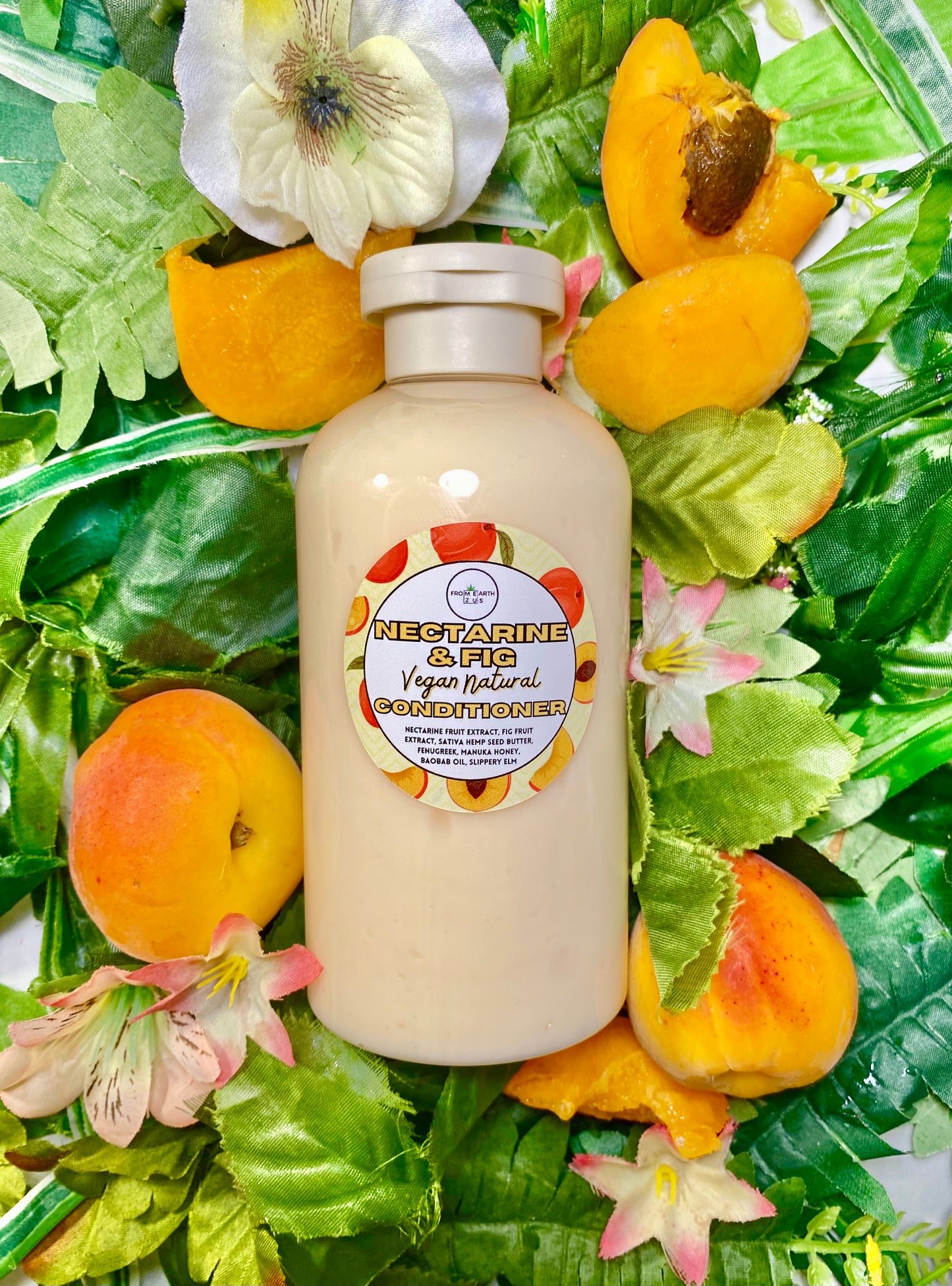 Nectarine + Fig Natural Vegan Conditioner for Healthy Hair 14 ounces