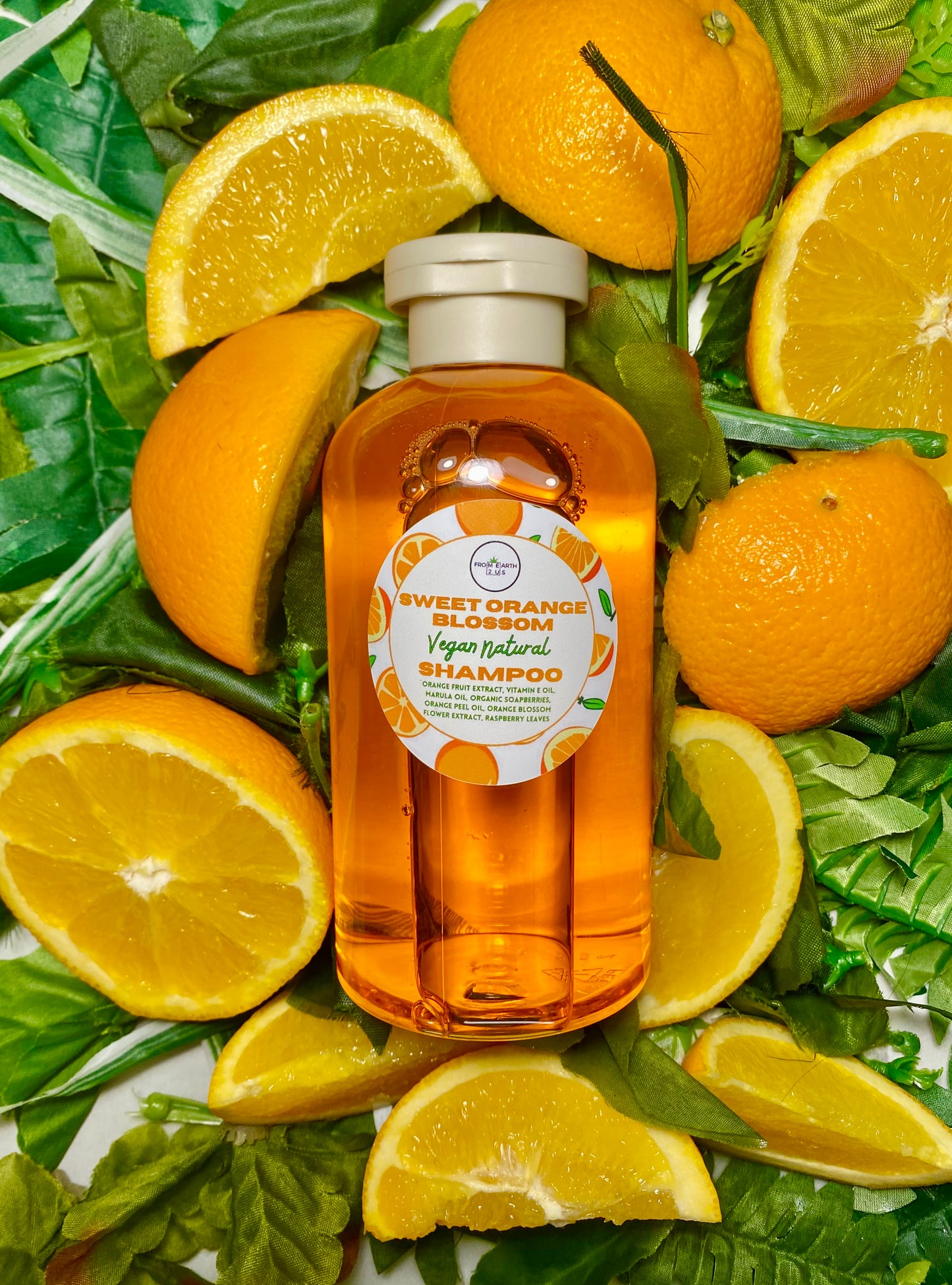 Sweet Orange Blossom Natural Vegan Shampoo for Healthy Hair 14 ounces