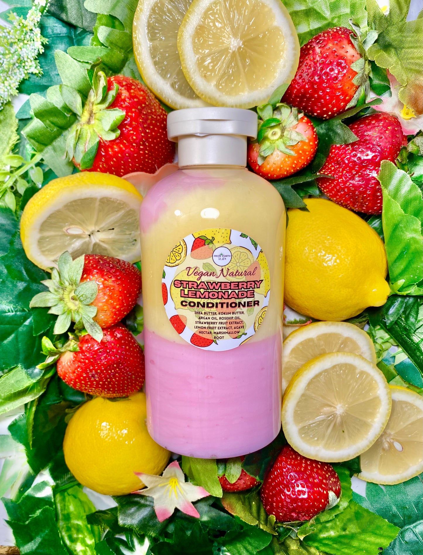 Strawberry Lemonade Natural Conditioner for Healthy Hair 14 ounces
