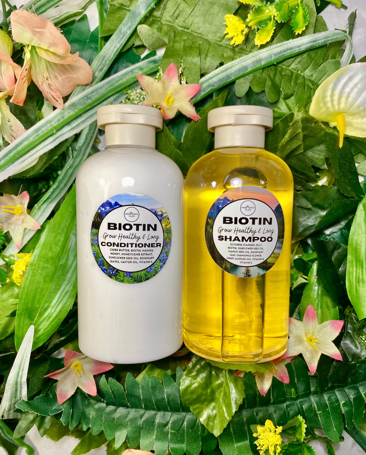 BIOTIN Natural Shampoo + Conditioner Set for Healthy Hair 14 ounces each