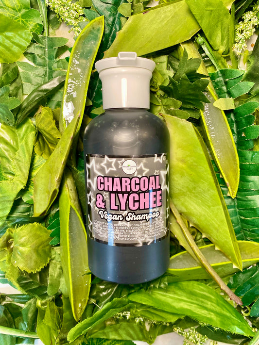 Charcoal & Lychee Detox Vegan Shampoo + Conditioner Set for Healthy Hair 14 ounces each