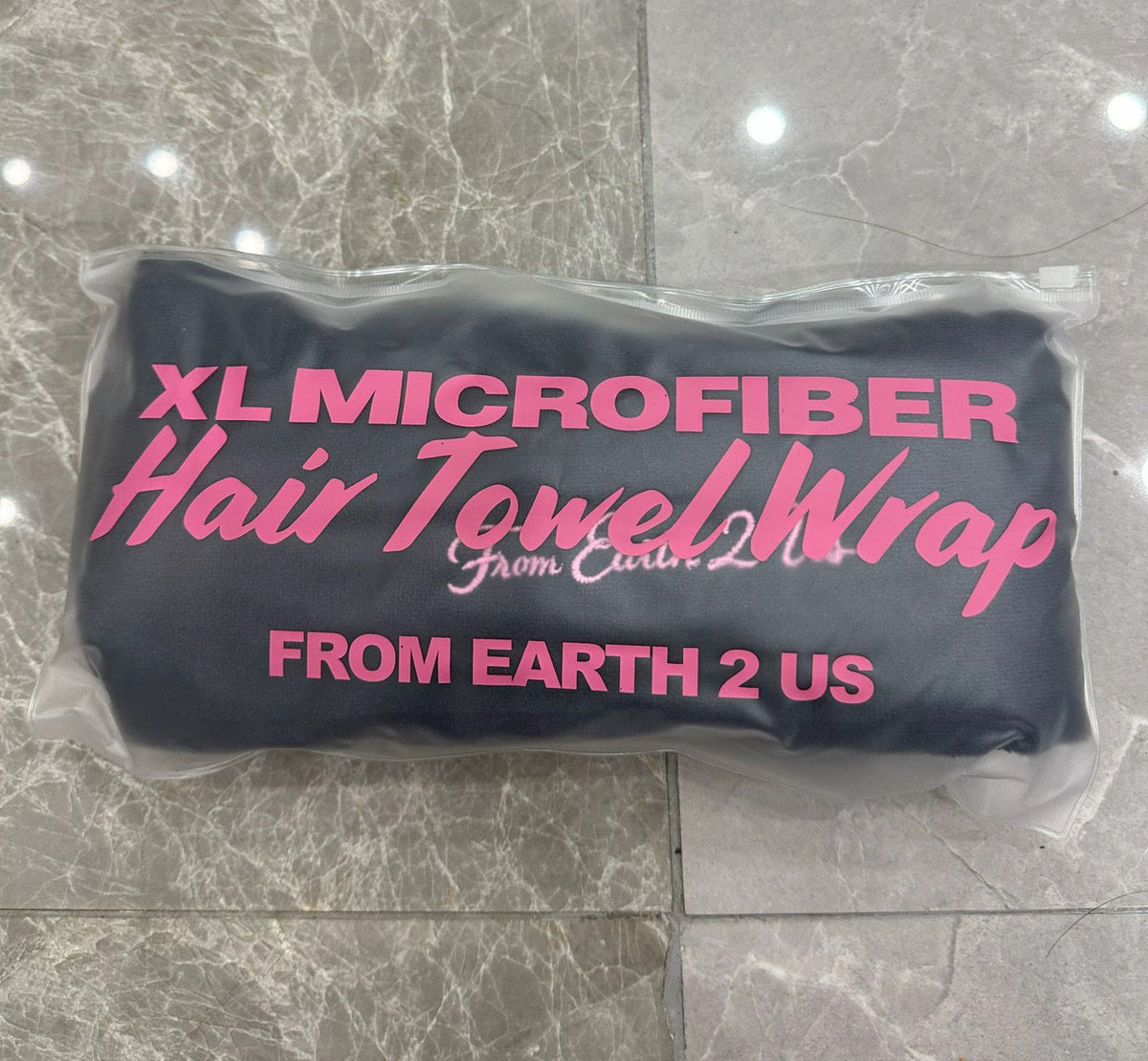 Extra Long Microfiber Hair Drying Wrap Towel - Black (38 inches long)