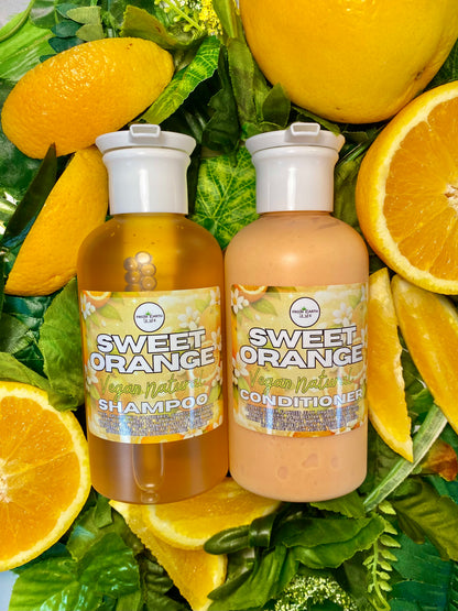 Sweet Orange Blossom Natural Vegan Shampoo + Conditioner Set for Healthy Hair 14 ounces each