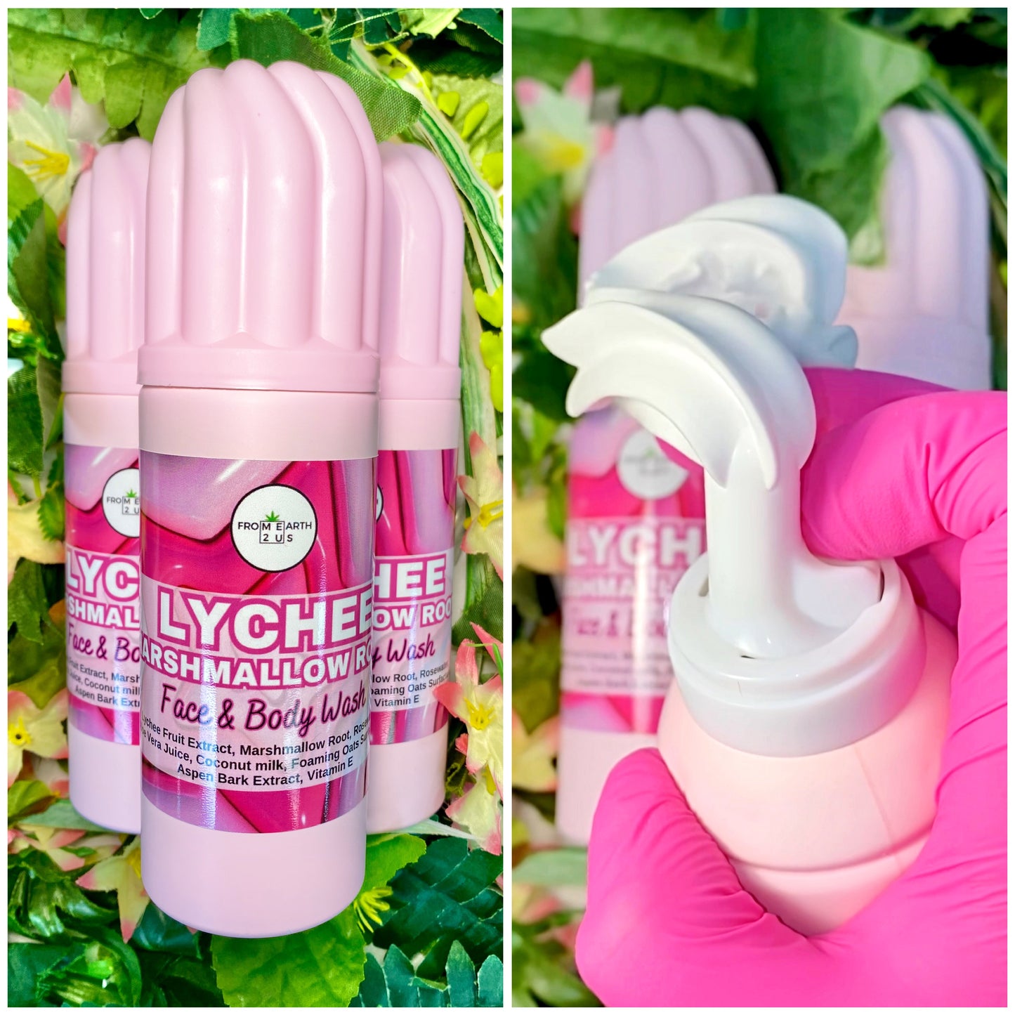 Creamy Whipped Lychee & Marshmallow Root Face + Body Wash