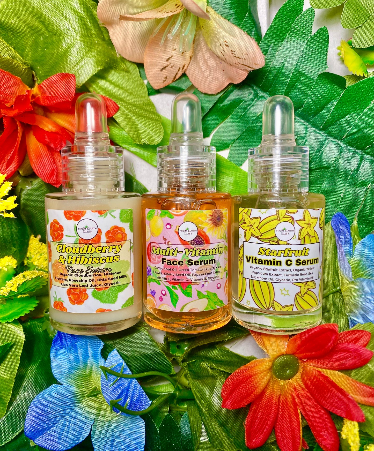 Plant Powered Natural Face Serums Multi-pack (3 Serums)