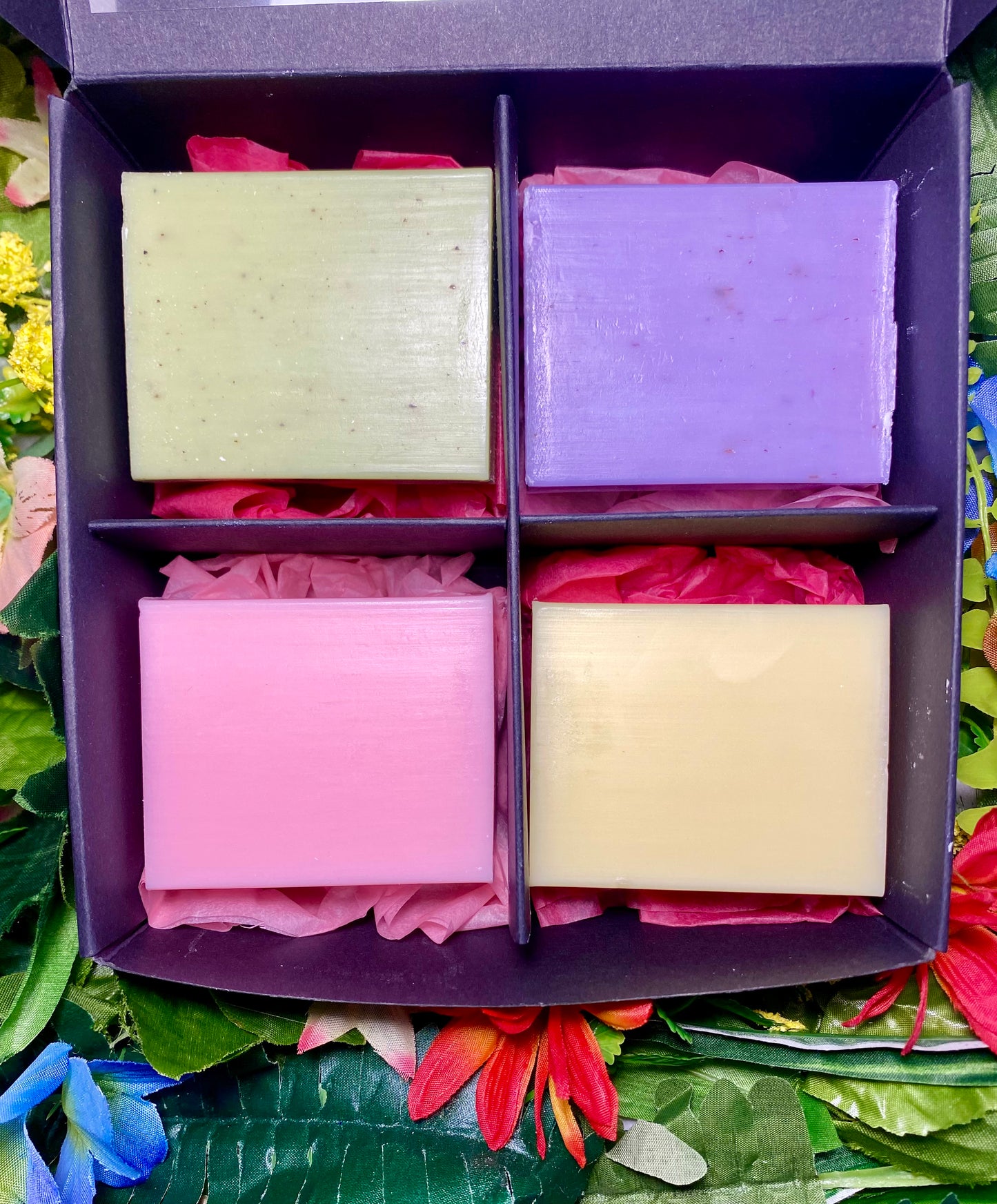 Natural Soap Bar Assorted Gift Set Bundle of 4 Soaps