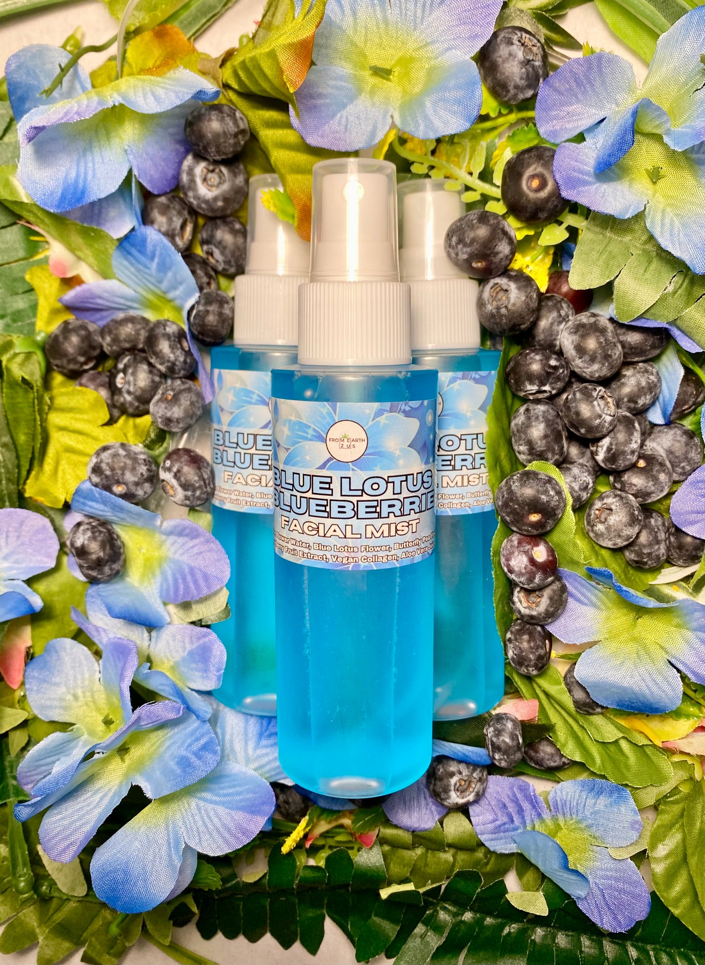 Blue Lotus Flower & Blueberries Hydrating Facial Mist Spray