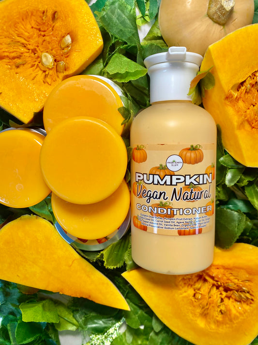 Pumpkin Natural Vegan Shampoo Bar + Conditioner Set for Healthy Hair 14 ounces each
