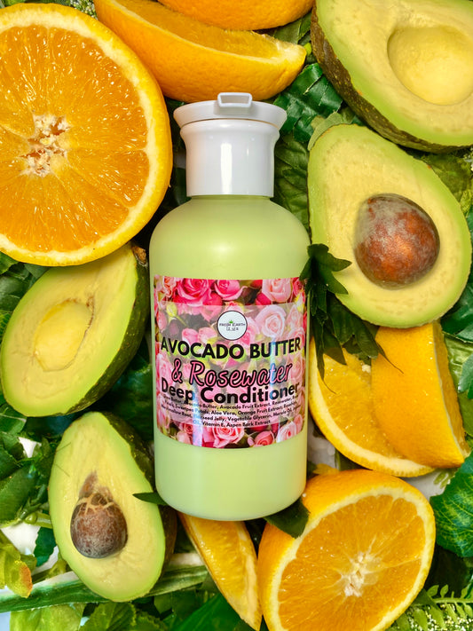 Avocado Butter & Rosewater Deep Conditioner for Healthy Hair
