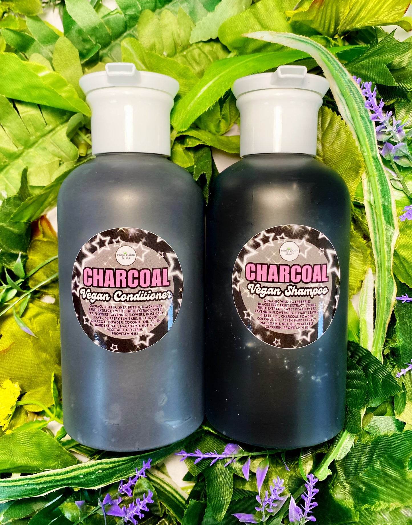Charcoal Detox Vegan Shampoo + Conditioner Set for Healthy Hair 14 ounces each