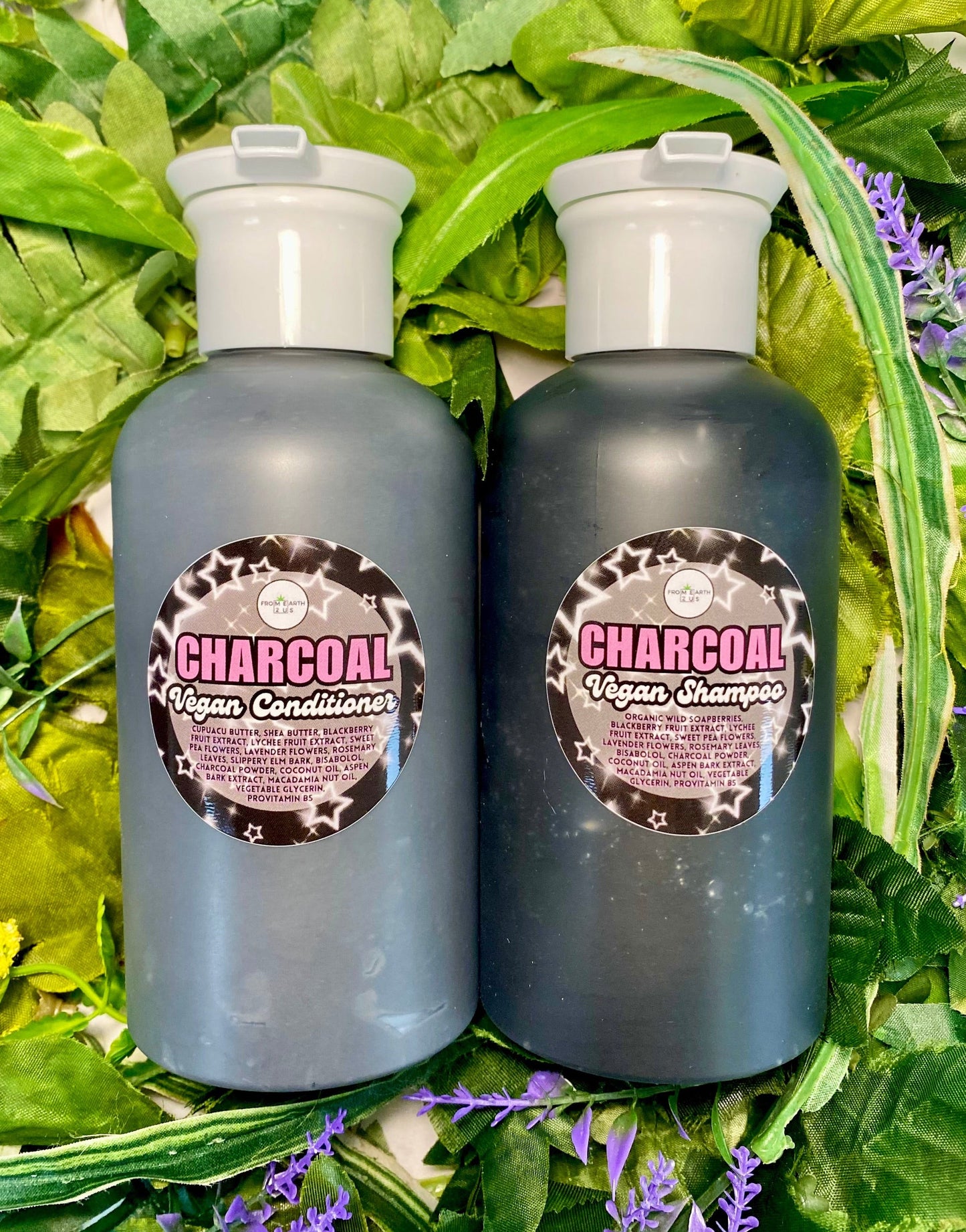 Charcoal Detox Vegan Shampoo + Conditioner Set for Healthy Hair 14 ounces each