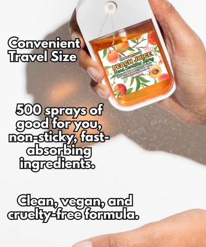 Two Pack - Peach Hand Spray Travel Size (4 ounces total)