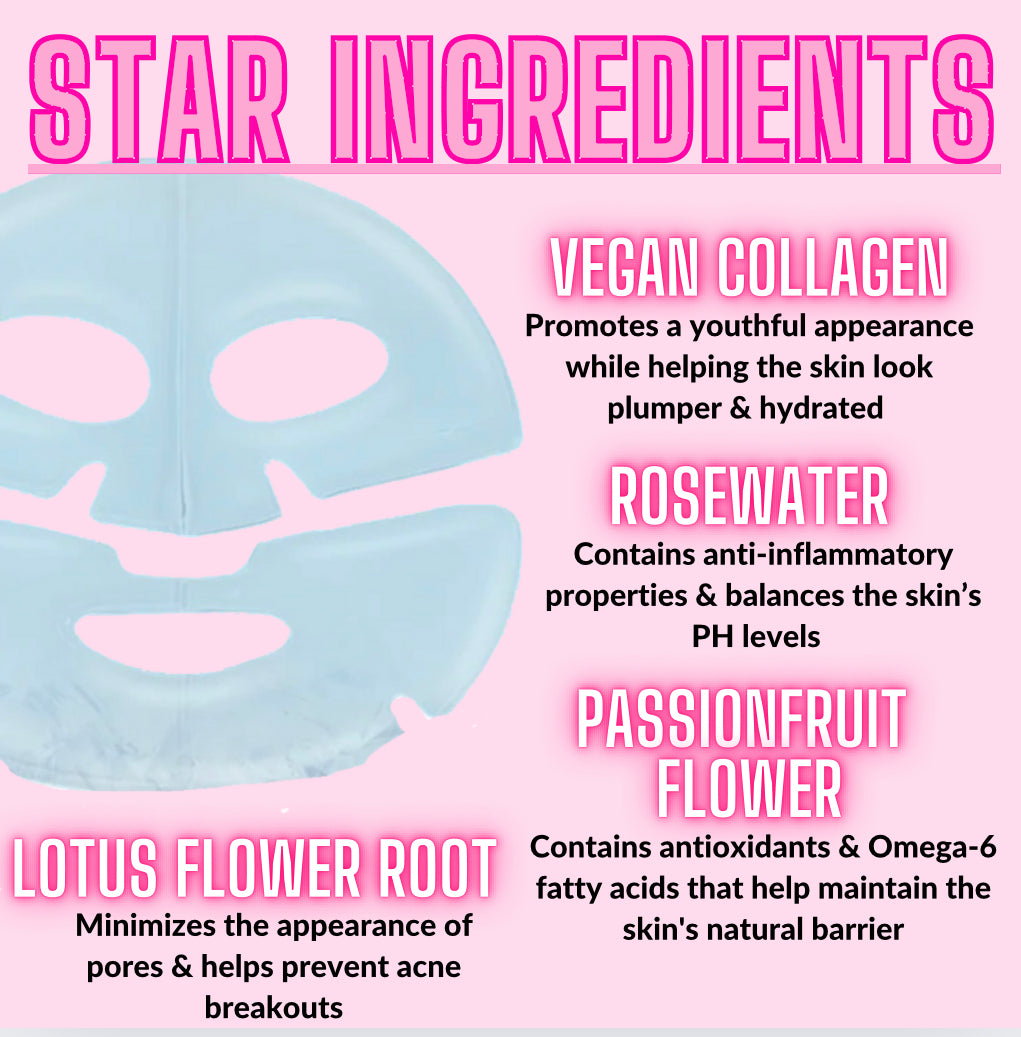 Vegan Collagen & Rosewater Hydrafacial Mask