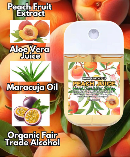 Two Pack - Peach Hand Spray Travel Size (4 ounces total)