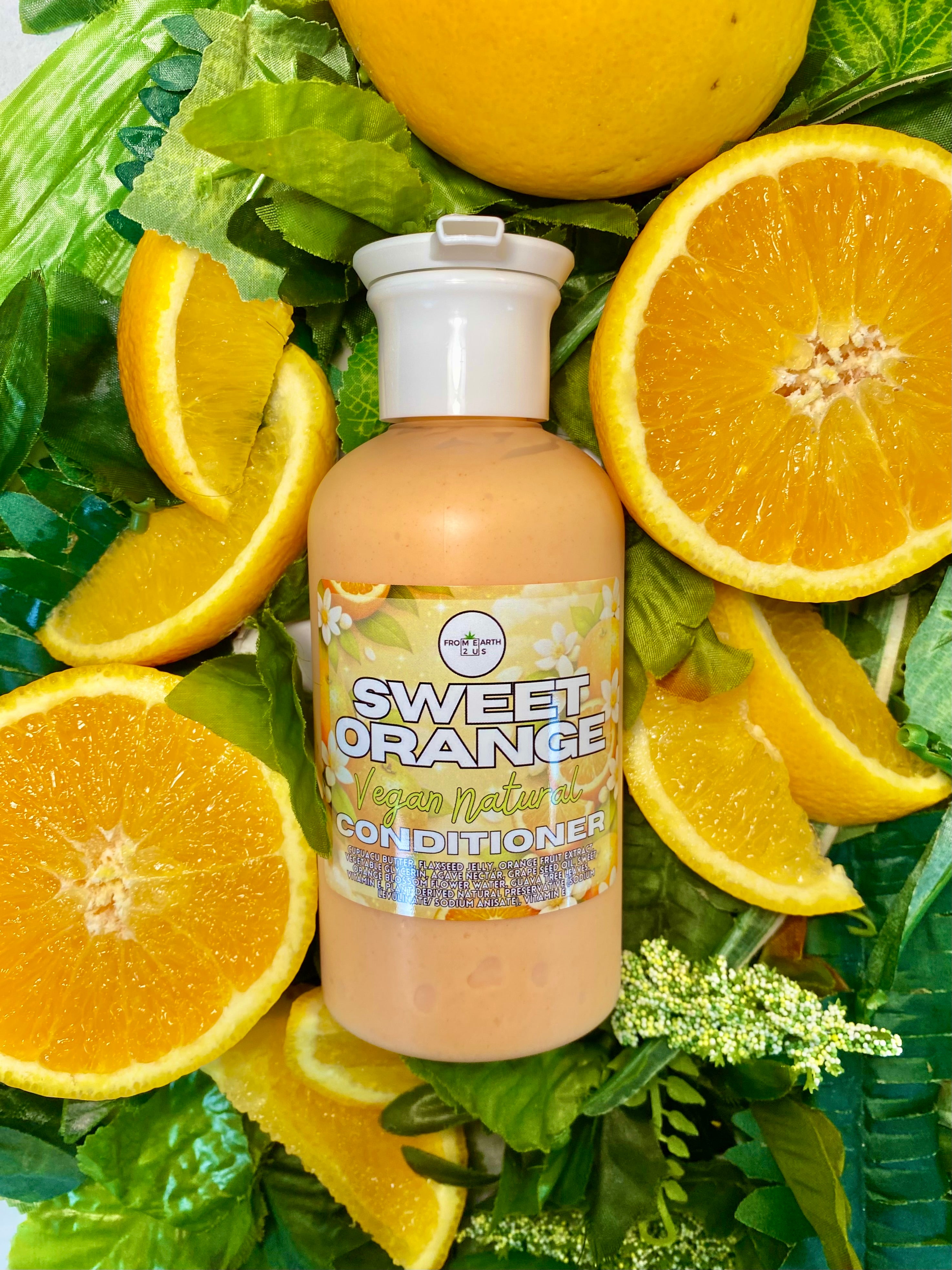 Sweet Orange Blossom Natural Vegan Shampoo + Conditioner Set for