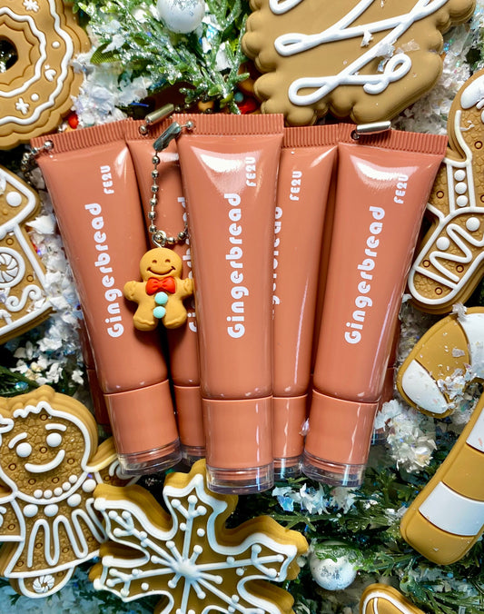 Gingerbread Lip Gloss with Keychain