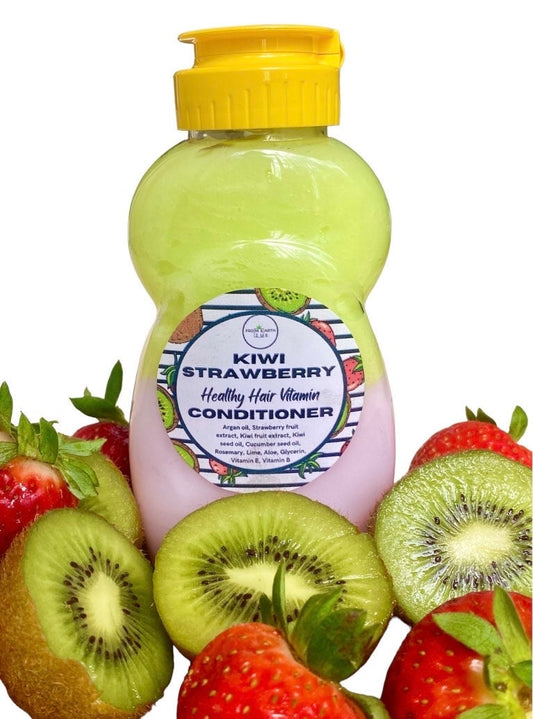 Strawberry + Kiwi Natural Conditioner for Healthy Hair 16 ounces each