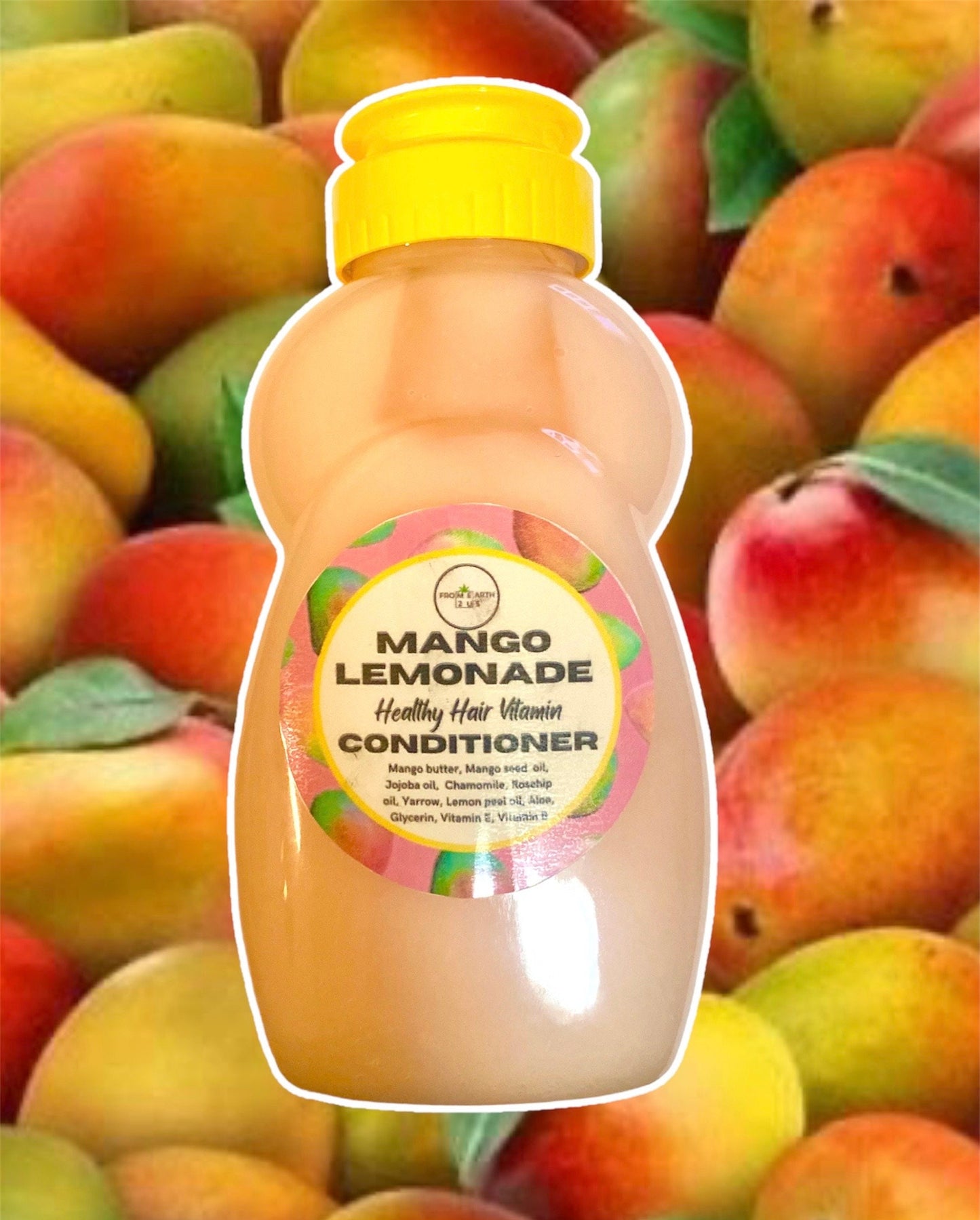 Mango Lemonade Natural Conditioner for Healthy Hair 16 ounces