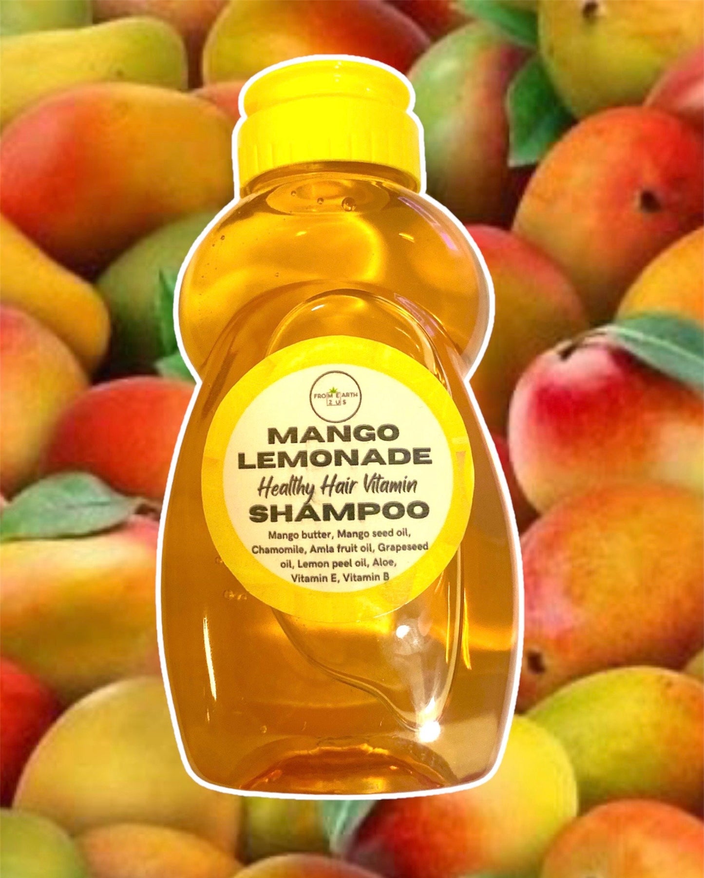 Mango Lemonade Natural Shampoo for Healthy hair 16 ounces