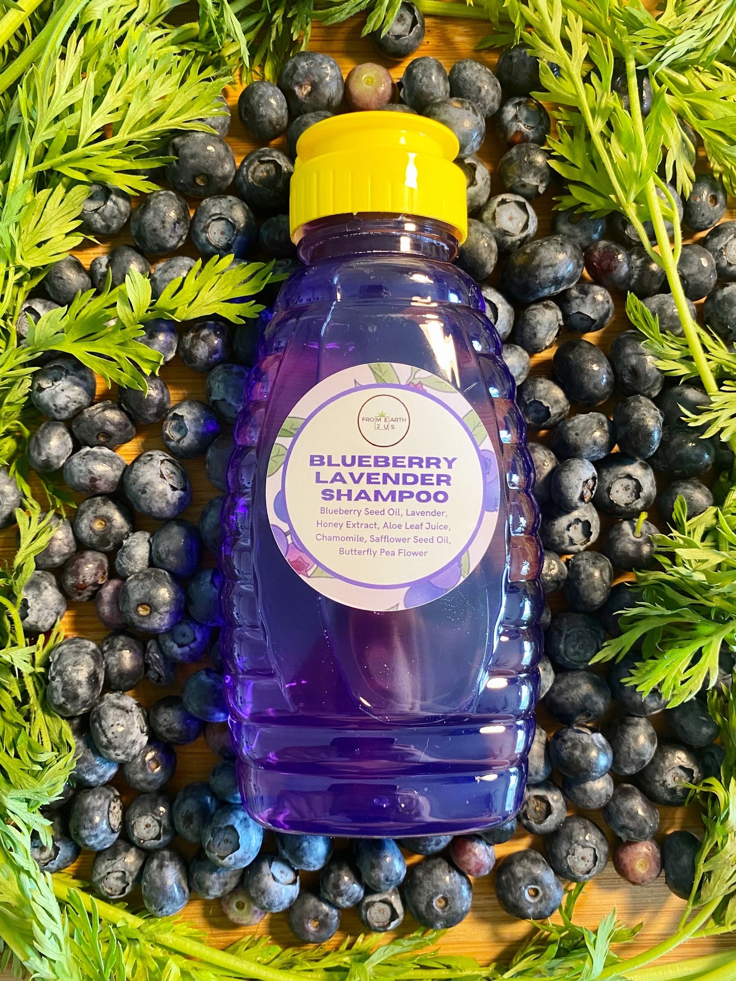 Blueberry Lavender Natural Shampoo for Healthy hair 16 ounces