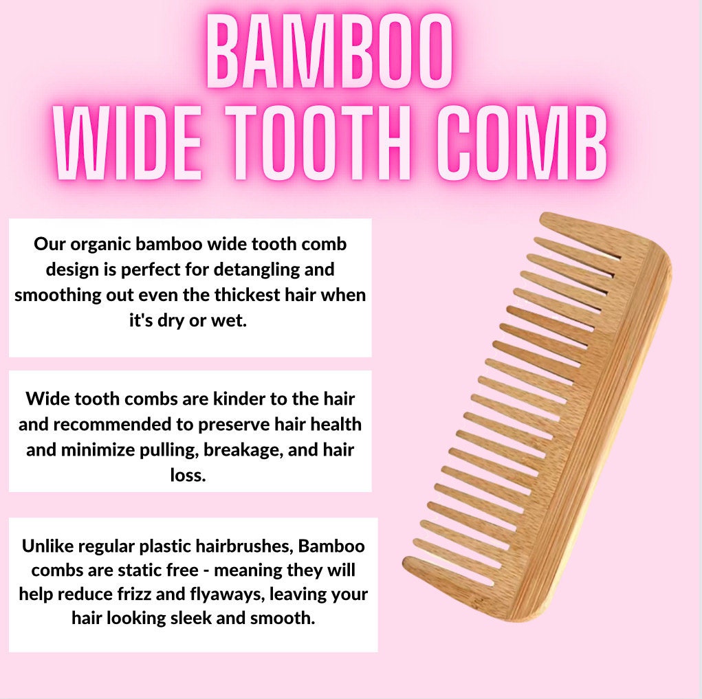 Bamboo Wide Tooth Comb for Healthy Hair