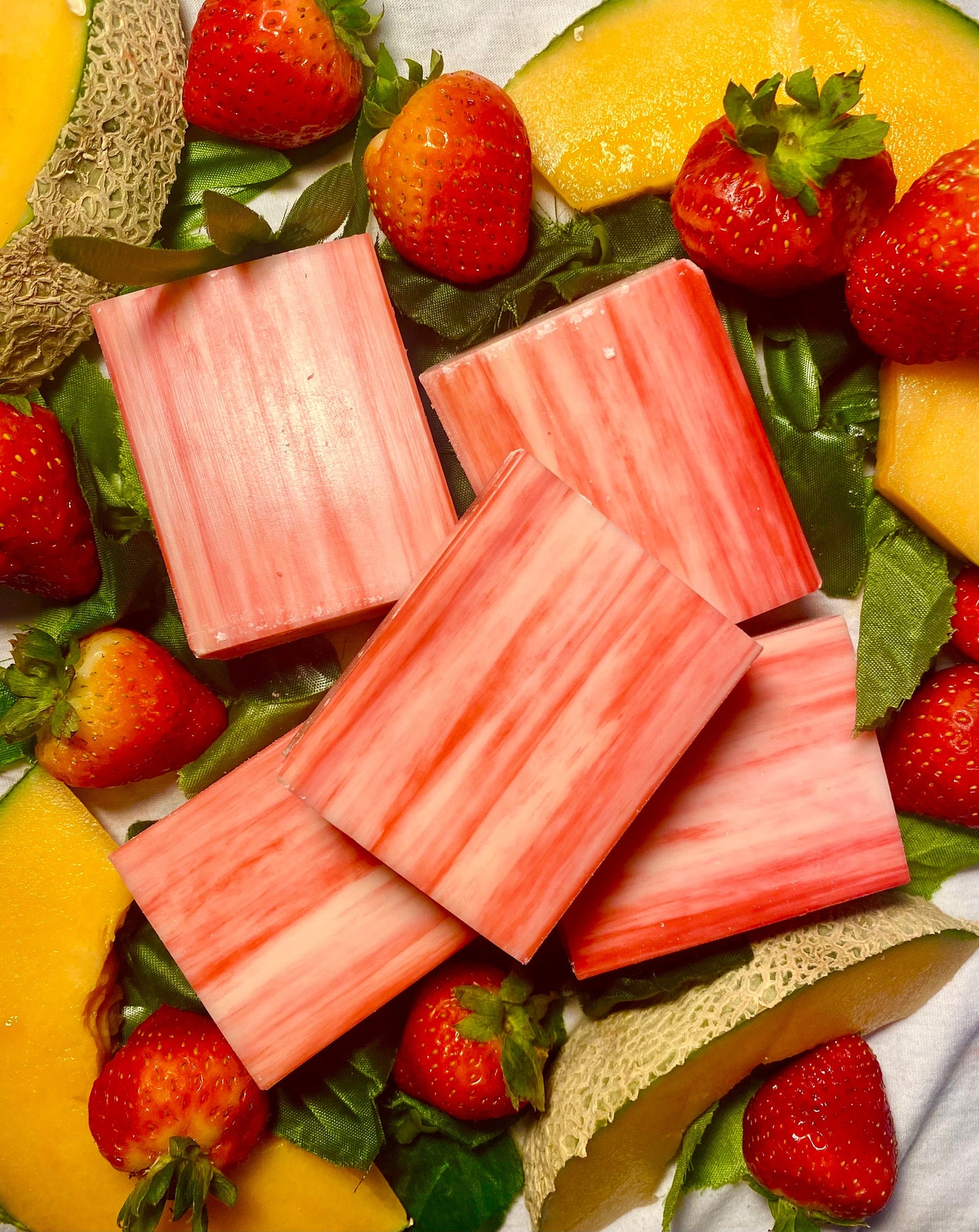 Strawberry Cantaloupe Natural Soap Bar