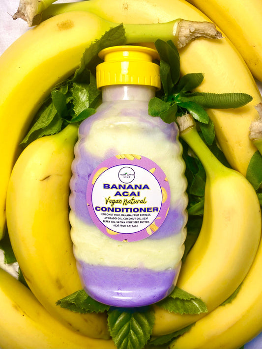 Banana Acai Natural Vegan Conditioner for Healthy Hair 16 ounces