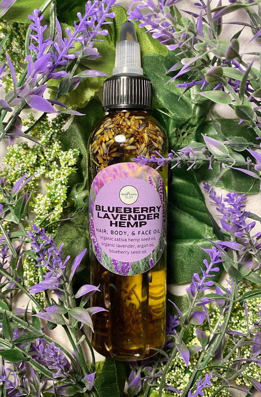 Blueberry Lavender Hemp Moisturizing Hair & Skin Oil