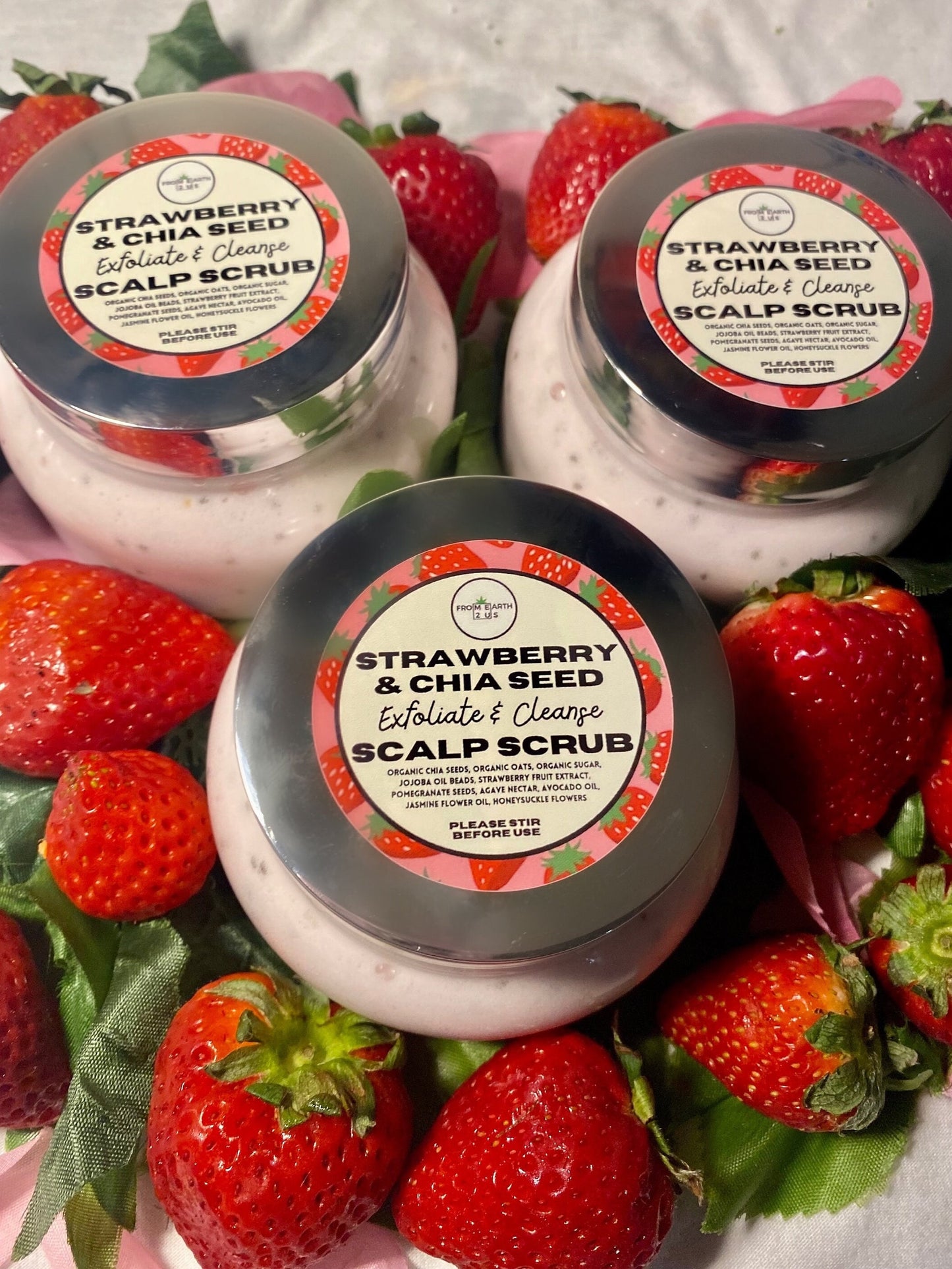 Strawberry & Chia Seed Hair + Scalp Scrub