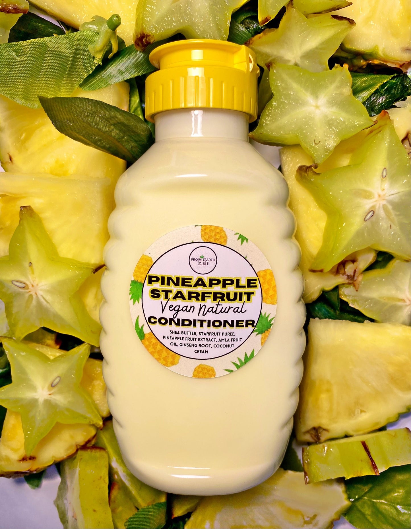 Pineapple + Starfruit Natural Vegan Conditioner for Healthy Hair 16 ounces