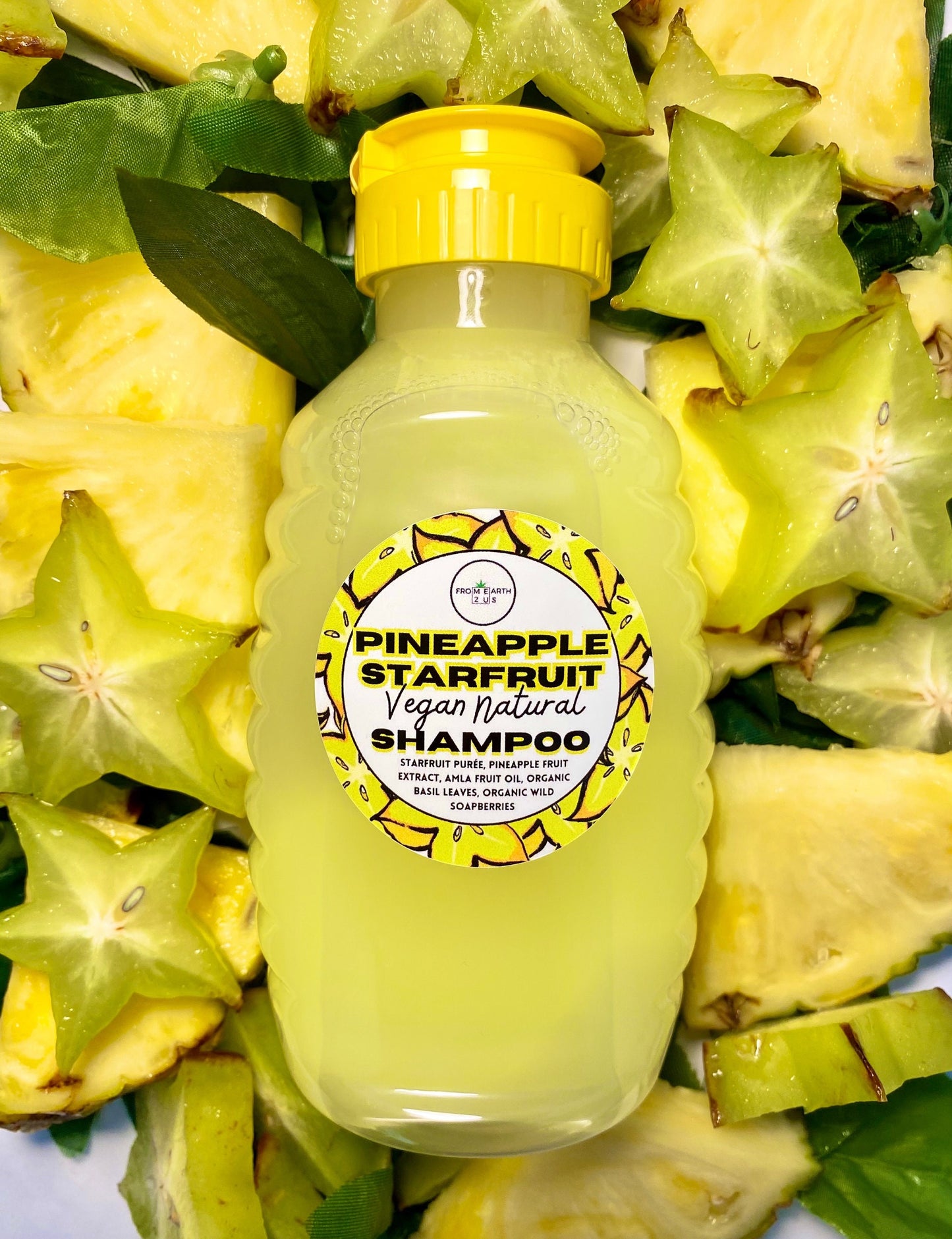 Pineapple + Starfruit Natural Vegan Shampoo for Healthy Hair 16 ounces