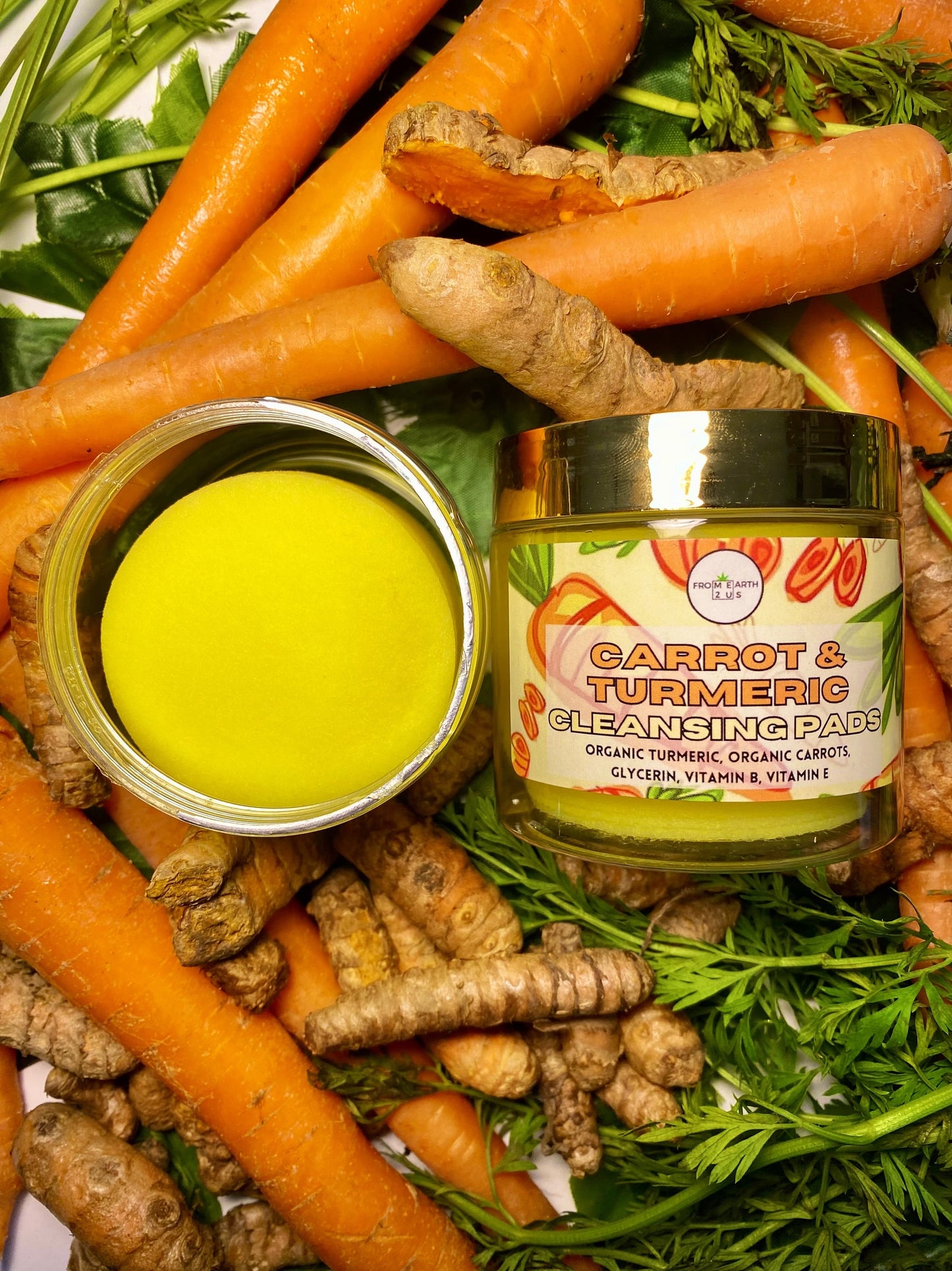 Carrot & Turmeric Foaming Face Cleansing Pads