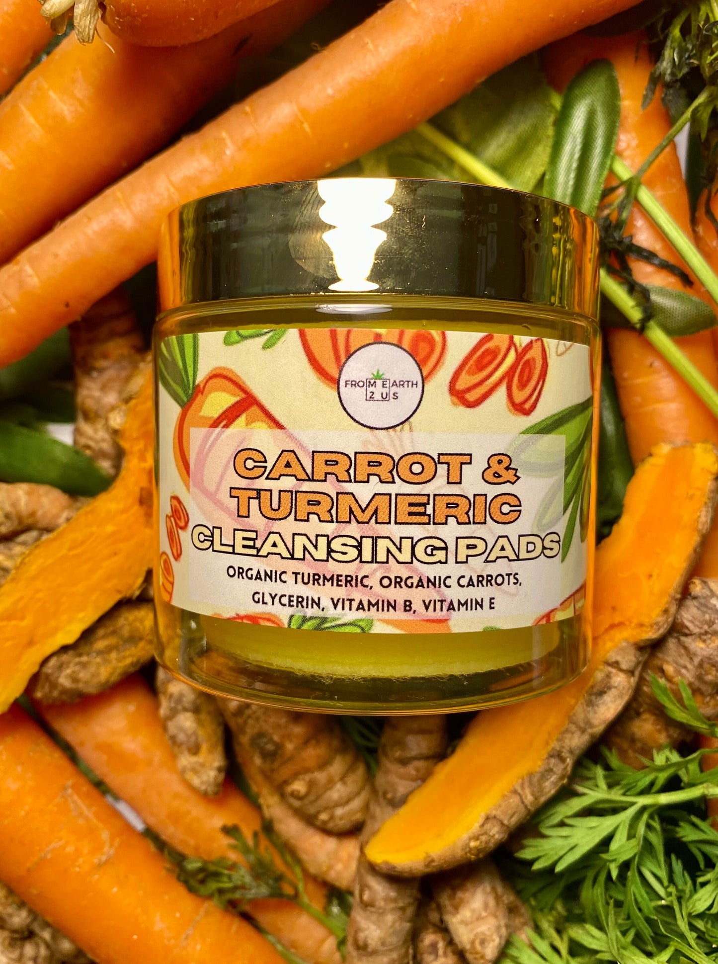 Carrot & Turmeric Foaming Face Cleansing Pads