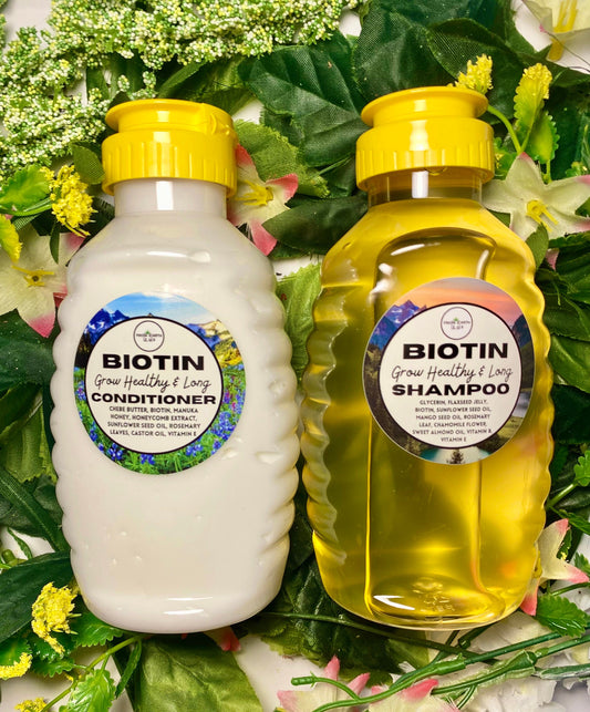 BIOTIN Natural Shampoo + Conditioner Set for Healthy Hair 16 ounces each