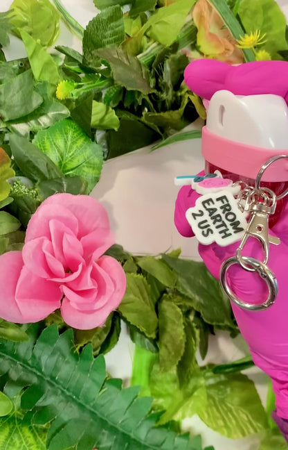 Vanilla Rose Hand Sanitizer Spray Keychain with Charms